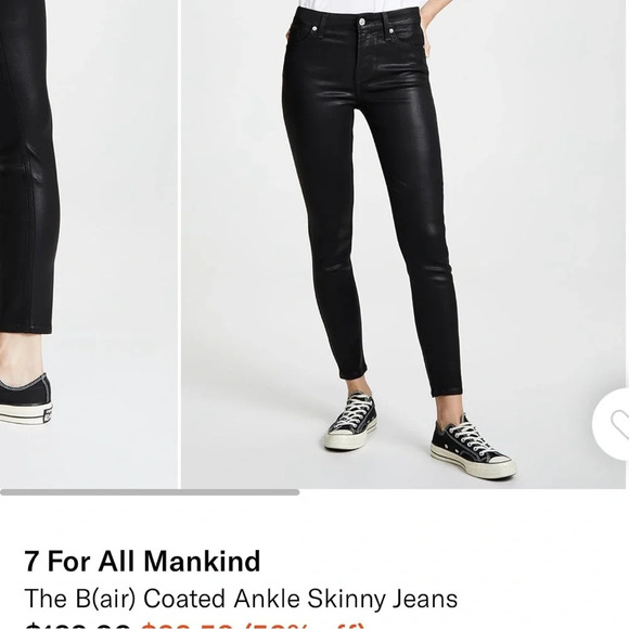 7 for all Mankind Blair Coated Ankle skinny jeans - Picture 5 of 9